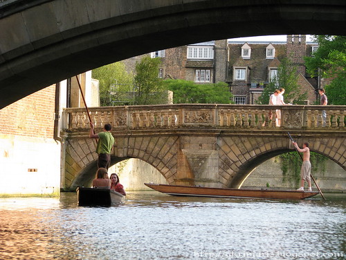 Punting in river Cam, Cambridge
