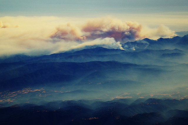 Big fire south of Big Sur, California
