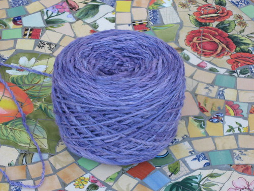 Hand-spun, hand-dyed yarn from Heidi Kim