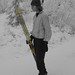 Mathias with his yellow skis