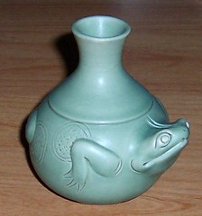 Celadon Frog Vase by KenCalvino