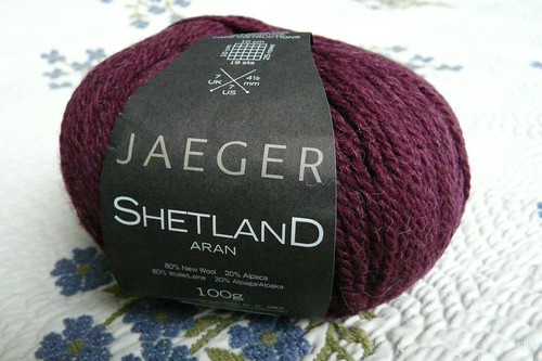 Burgundy Jaeger Shetland Aran