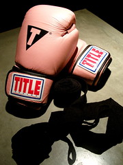 my boxing gloves are pink