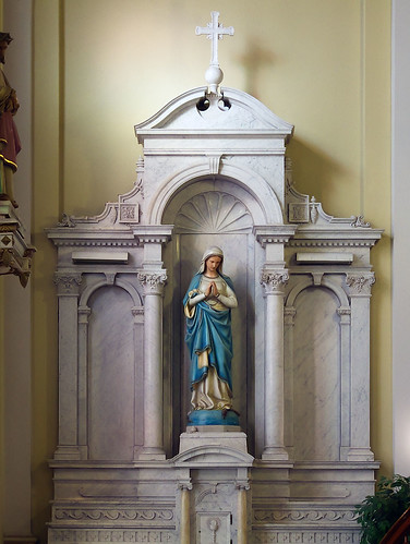 Saints Teresa and Bridget Roman Catholic Church, in Saint Louis, Missouri, USA - altar of Mary