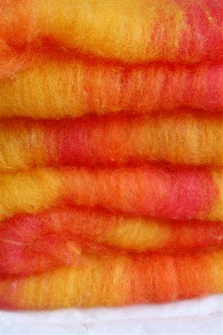 Wool Batts - Fire colours