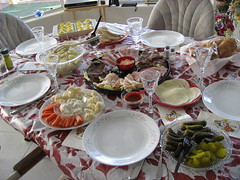 Our delicious Christmas buffet. (12/24/2007)