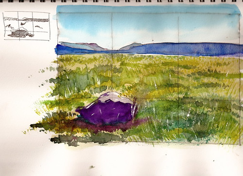 Watercolor Sketch - Yellowstone Meadow