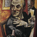 Beckmann, Max (1884-1950) - 1919 Self Portrait with Champagne Glass