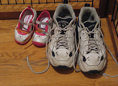 Speck's and Dad's shoes @ 19 months