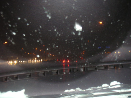 Conduint amb neu a l' Autopista B-23