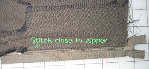 zipper fly step 5