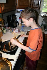 Nate making breakfast