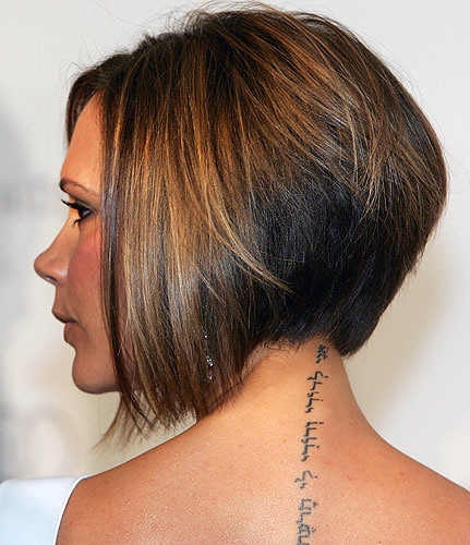 small neck tattoos. victoria-beckham-tattoo-neck