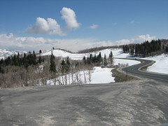 road to ski lodge