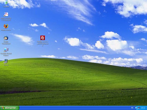 Bureau Windows avec Installeur FileZilla