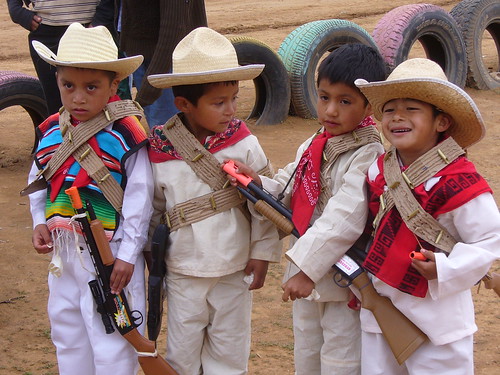 Preschool students dressed for the parade