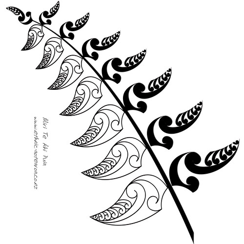 Maori Art NZ Silver Fern by dragonaotearoa