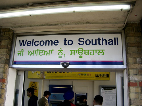 London, Southall, Welcome to Southall rail sign 01