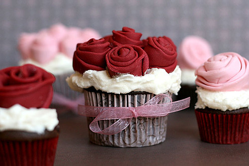 Rose Covered Cupcakes