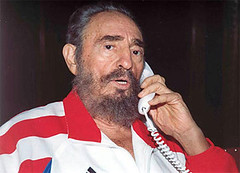 Fidel on phone