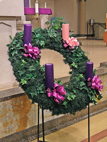 Saint Mary Magdalen Roman Catholic Church, in Saint Louis, Missouri, USA - advent wreath.jpg