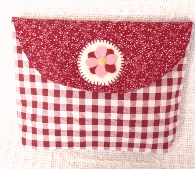 Red Gingham Pouch
