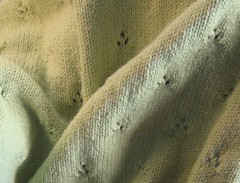 eyelet baby blanket, detail