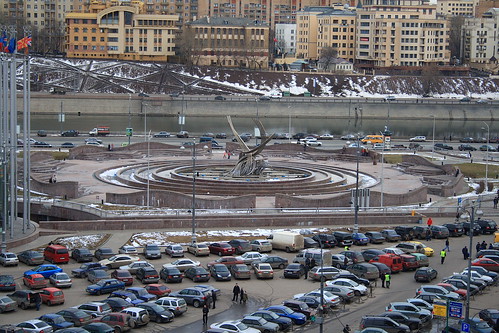 European square near Kievsky train station. View from European trade center roof. ©  Pavel 