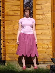 Scalloped skirt - pink