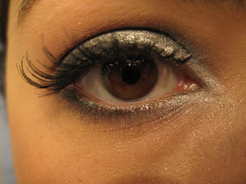 Silver gunmetal black eyeshadow eyelash makeup pictures gallery