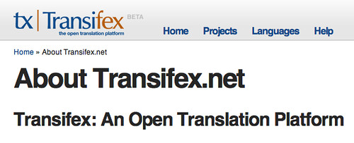Transifex Web Page
