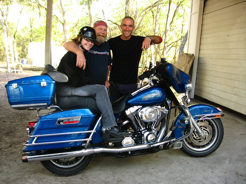 Posing with Skip and his daughter and bike in Chiefland, Florida, USA