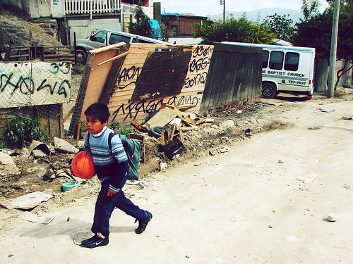 School Boy Walking Home