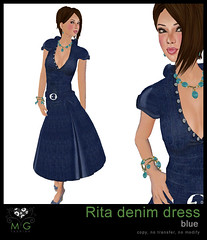 [MG fashion] Rita denim dress (blue)