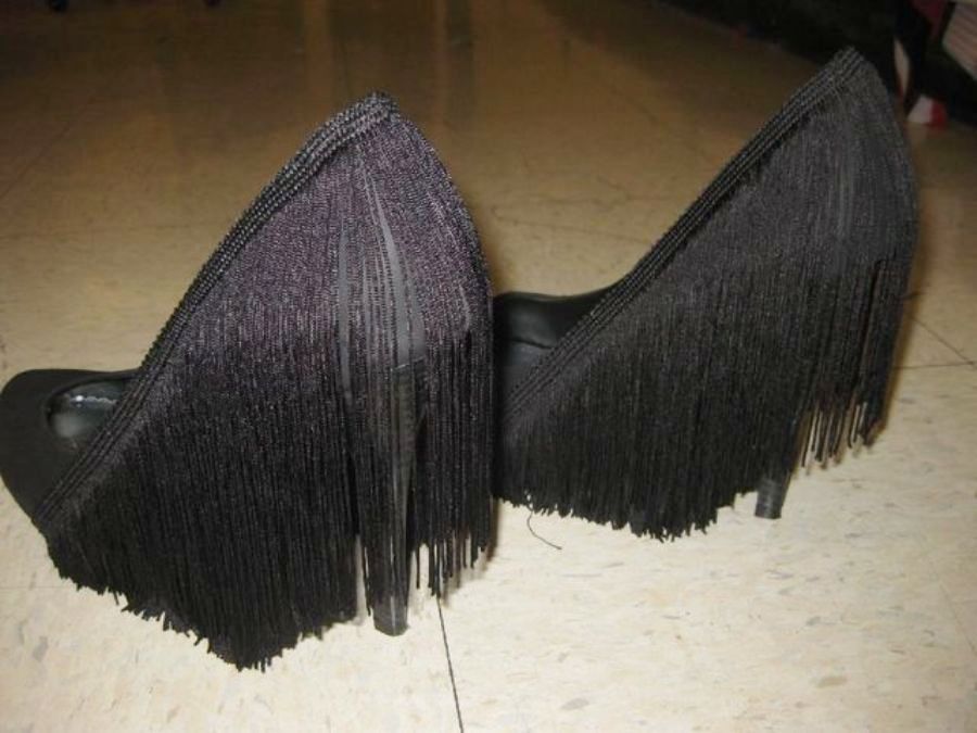 diy feather heels