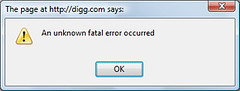 Digg Fatal Error
