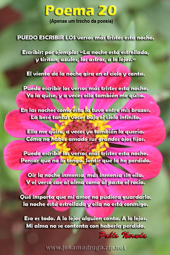 poemas en espanol. Poema 20 - Pablo Neruda