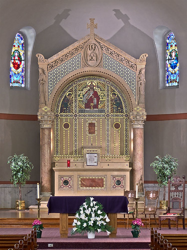 Saints Teresa and Bridget Roman Catholic Church, in Saint Louis, Missouri, USA - sanctuary
