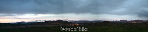 snowy san diego mountains panorama