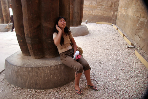 Tanya at Luxor Temple ©  Elena Pleskevich