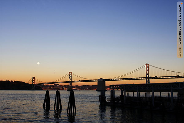 Bay Bridge Moon Rise