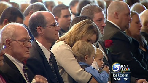 Family at the funeral
