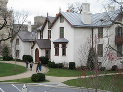 The north elevation of President Lincoln's Cottage, as seen from the Robert H. Smith Visitor Education Center.