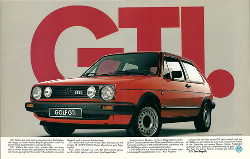 Reklame VW Golf GTI 1983 