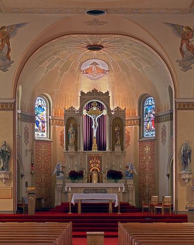 Saint Peter Roman Catholic Church, in Saint Charles, Missouri, USA - sanctuary
