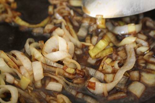 Carmelized Leeks with Soy Sauce