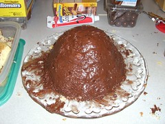 Dalek cake - Frosted cake mound