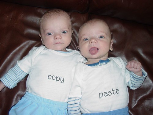 gemelos con copy paste