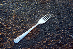 Flattened fork