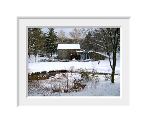 Longfellow's Wayside Grist Mill in Winter